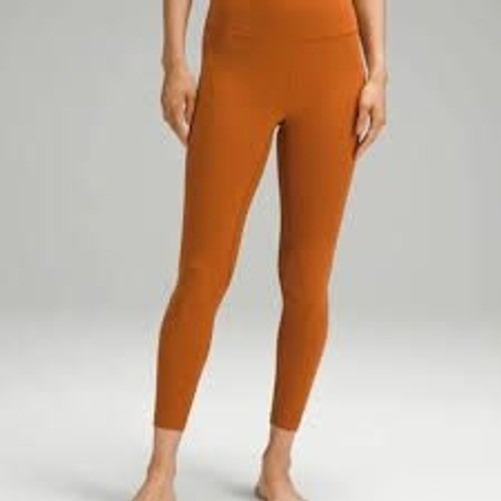 Lululemon NEW Camel Align Crop Leggings SZ 16 Athleisure Yoga Workout Minimalist